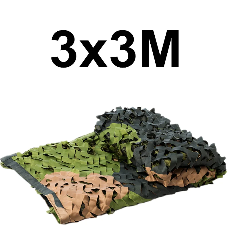 3x3M WELEAD усиленный Лесной Камуфляж 3 цвета камуфляжная сетка Военная униформа для Охота чехол камуфляжной расцветки из плетение тени сада скрывает из сетчатого материала в стиле Вечерние - Цвет: 3x3M