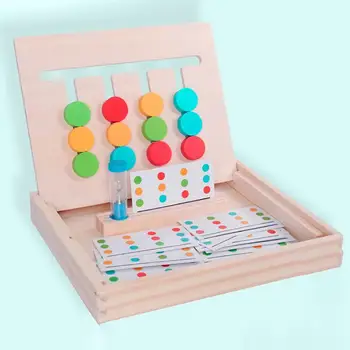 

Wooden Four-color Game Children Enlightenment Training Concentration Early Education Puzzle Building Block Toys