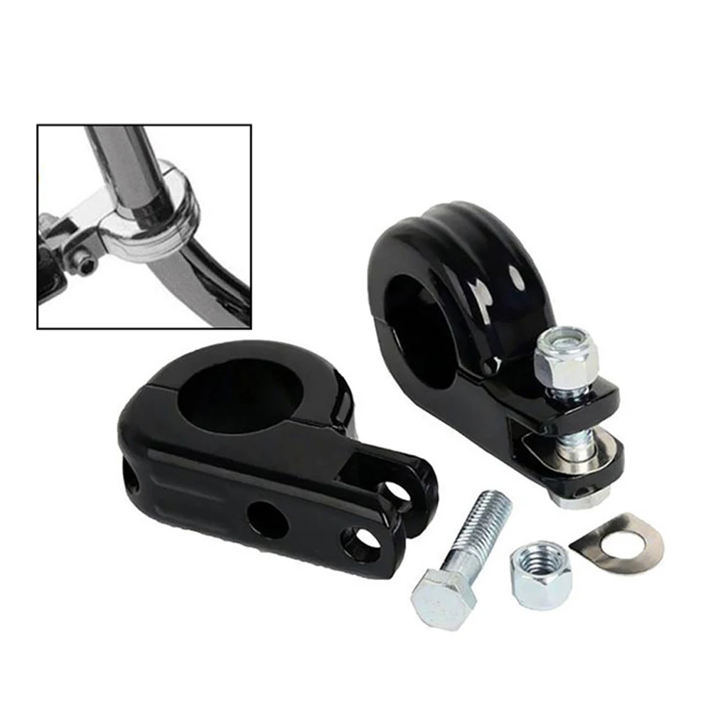 Набор крепежных зажимов для Harley 1-1/2 ''38 мм Бар защита двигателя - Цвет: Черный
