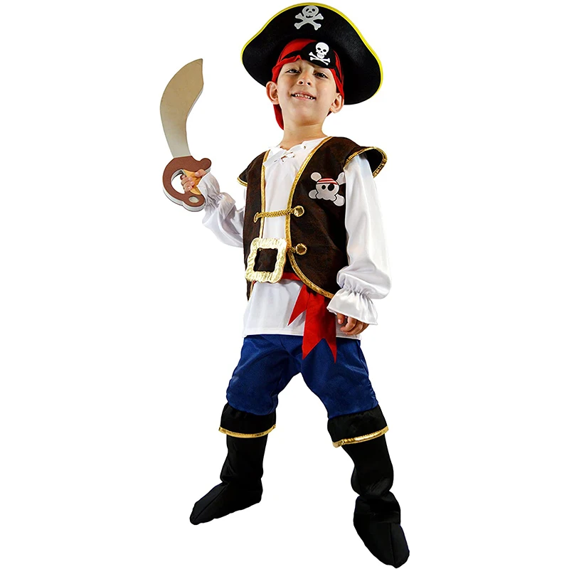 Kids Pirate Costume For Deluxe Cosplay Set