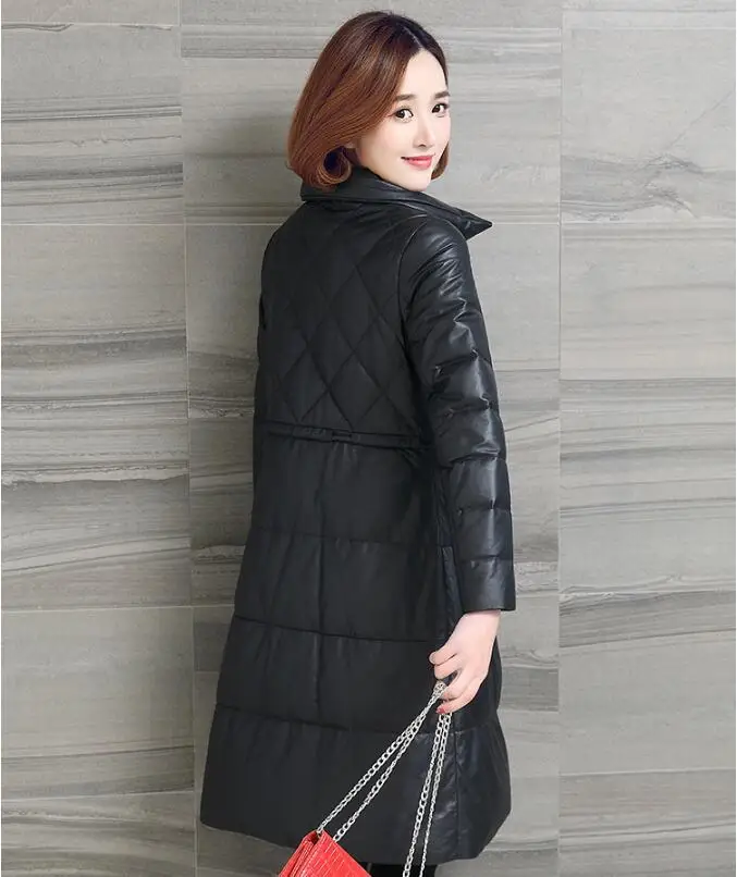 

Genuine Leather Jacket Women Real Sheepskin Leather Duck Down Coats Autumn Winter Warm Thick OT1817 MF557