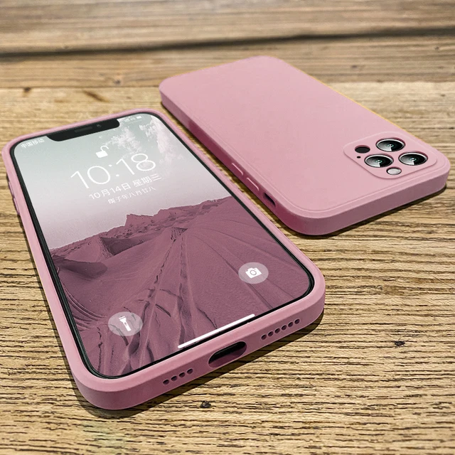 Funda cuadrada oficial de silicona líquida para iPhone, 11, 12, 13 Pro Max, Mini, X, XS Max, XR, 7, 8 Plus, SE2, protección de lente completa 1