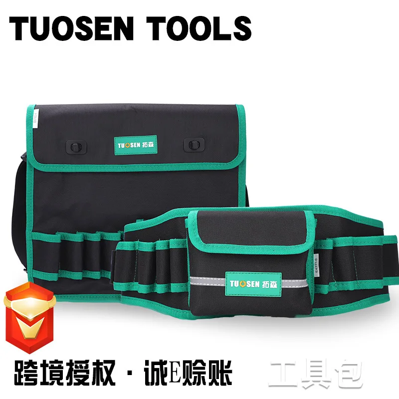 

Extension Sen Multi-functional Tool Bag Electrician Maintenance Shoulder Bag Portable Toolkit Waterproof Oxford Cloth Tool Fanny