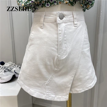 

Jean Pants Wind Shorts Female 2020 Summer All-match High Waist Thin Irregular Wide Leg Pants Women Hot Pants Lady Shorts