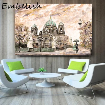 

1 Pieces Hot Selling Berlin Street Landscape HD Print On Canvas Oil Paintings For Living Room Modern Home Decor Wall Posters