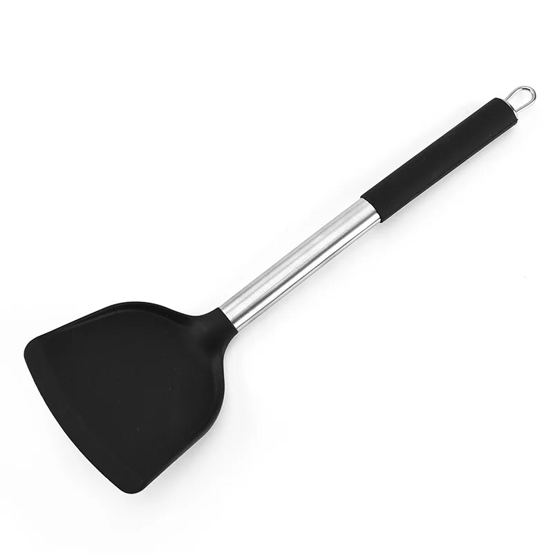 Stainless Steel+Silicone Cooking Utensil Kitchen Tools Turner Soup Spoon Strainer Pasta Server Egg Beater Spatula Food Tongs Red