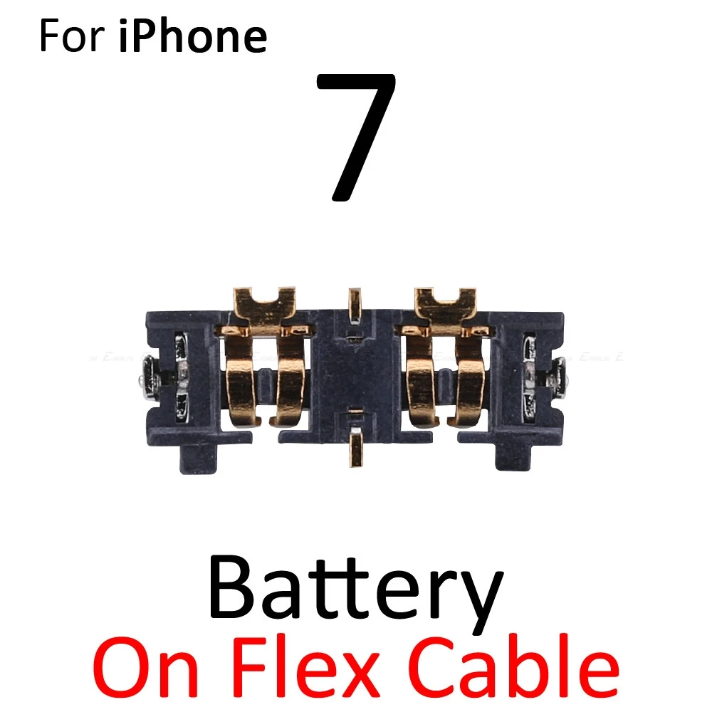 2 шт. Высококачественный встроенный FPC разъем аккумулятора Держатель контактов для iPhone 7 8 Plus X XR XS Max On Logic гибкий кабель материнской платы - Цвет: On Flex 7
