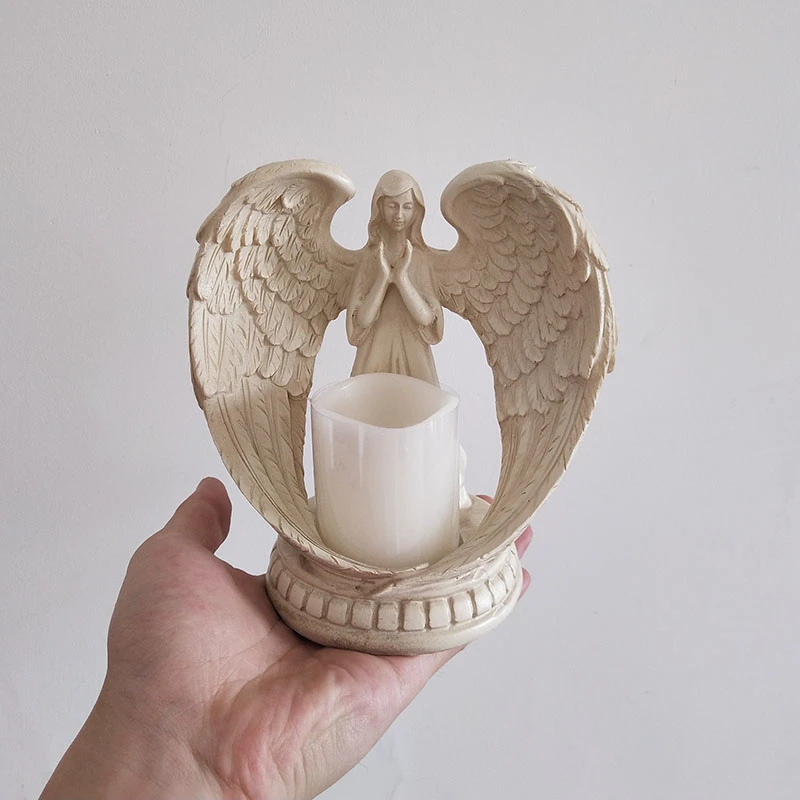 

Ins Angel Candle Holder, American Style, Resin Art Candlestick, Vintage Home Decoration Accessories, Romantic Wedding