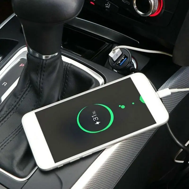 4 порта быстрый Универсальный USB Быстрый адаптер 3,0+ A автомобильный телефон USB кабель 5.6ft расширение автомобиля с зарядным устройством для MPV W7Y7