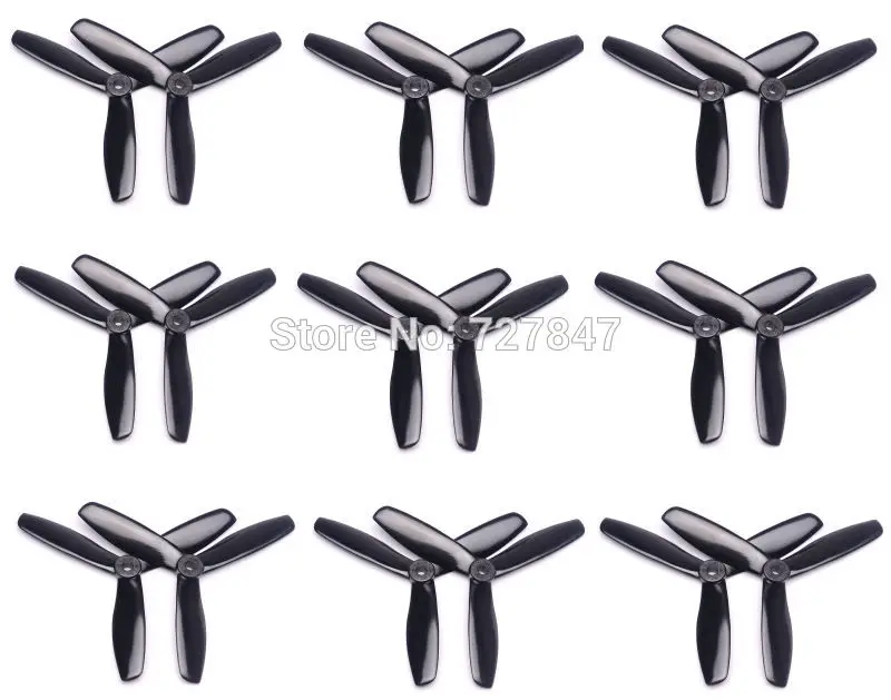 

Black Color 5045 3 blades Bullnose Propeller CW /CCW for 250 FPV Racing Quadcopter ZMR250 Robocat