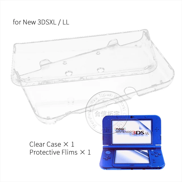  OSTENT Protective Clear Crystal Hard Guard Case Cover Skin  Shell for Nintendo 3DS XL LL Color Clear White : Video Games