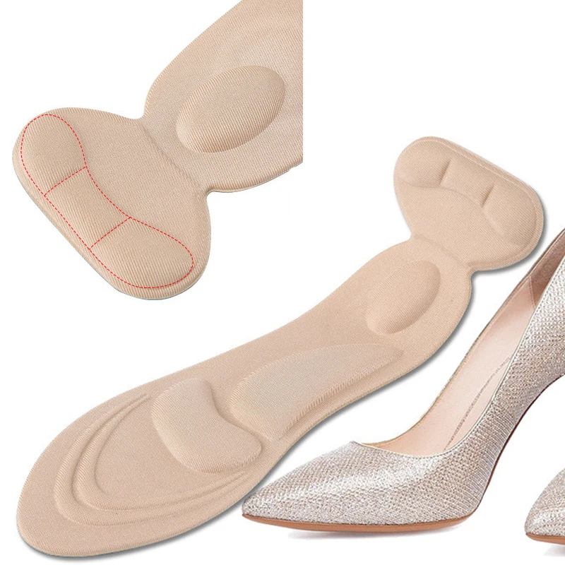 

1 Pair Women Insole Pad Breathable Anti-slip Inserts High Heel Insert Pad Foot Heel Protector Shoes Accessories Breathable Sweat