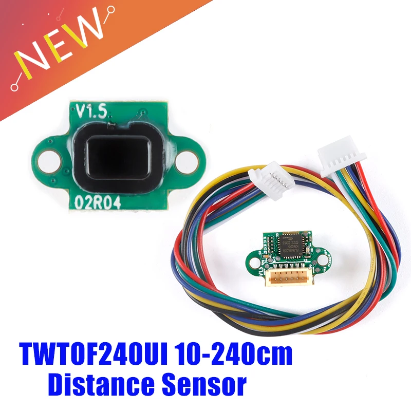 

Модуль лазерного датчика диапазона TOF TWTOF240UI 10-240 см интерфейс датчика расстояния UART I2C IIC выход 3,0-3,6 В для Arduino с кабелем