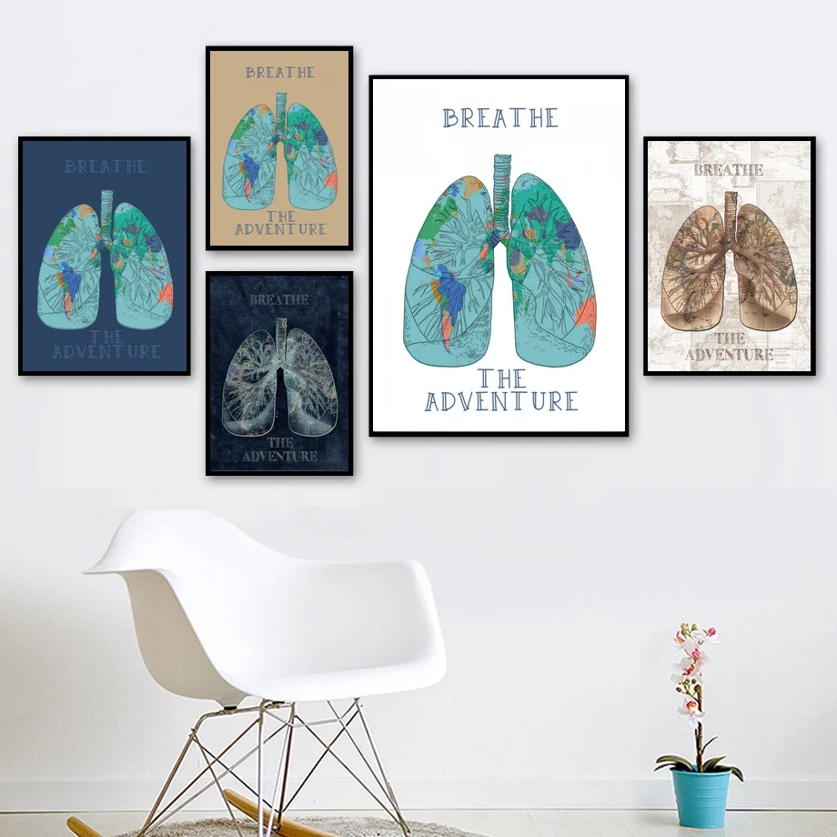 Respirar La Aventura De Pulmon Vivero Arte De La Lona De Arte Casa