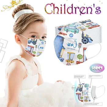 

skin care mask for face 50pc Children's Printed Mask Disposable Protective Face Masks mascarilla masque mascara facial
