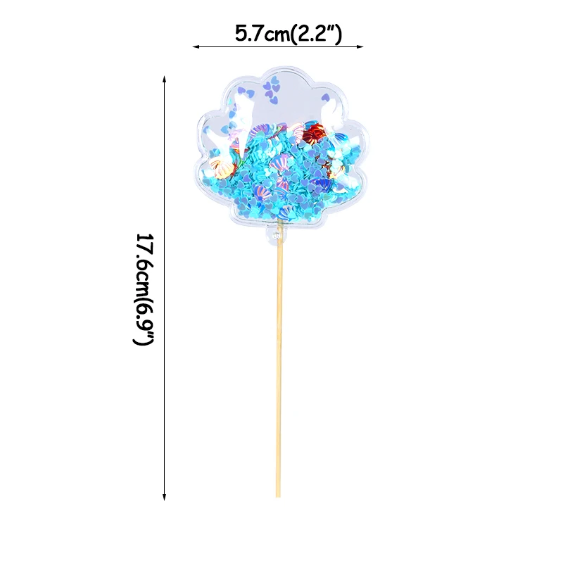 Блестящие конфетти прозрачные Звезды Корона облако Торт Топперы Свадебная вечеринка кекс Топпер детский душ День рождения Русалка вечерние украшения