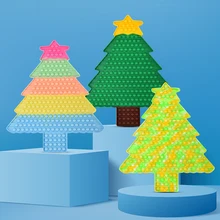 Super duże zabawki choinkowe Rainbow Push Bubble zabawka spinner stres stres zabawki antystresowe dla dorosłych prezenty świąteczne dla dzieci tanie i dobre opinie CN (pochodzenie) 18 + 7-12y 4-6y 12 + y Large Size Christmas Tree Toys Sport Zwierzęta i Natura