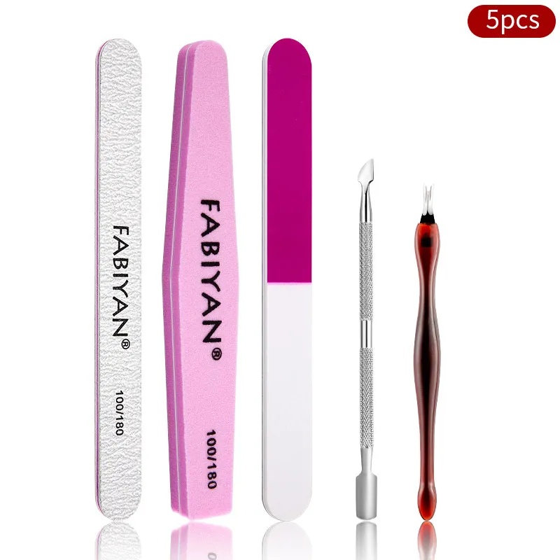 H5cae259310ba42f09cf107b7dffd0729Y Manicure Set Cuticle Pusher Clippers Nail Art Files Buffer Sanding Tool Cleaning Brush Scissors Dead Skin Remover Dotting Pen