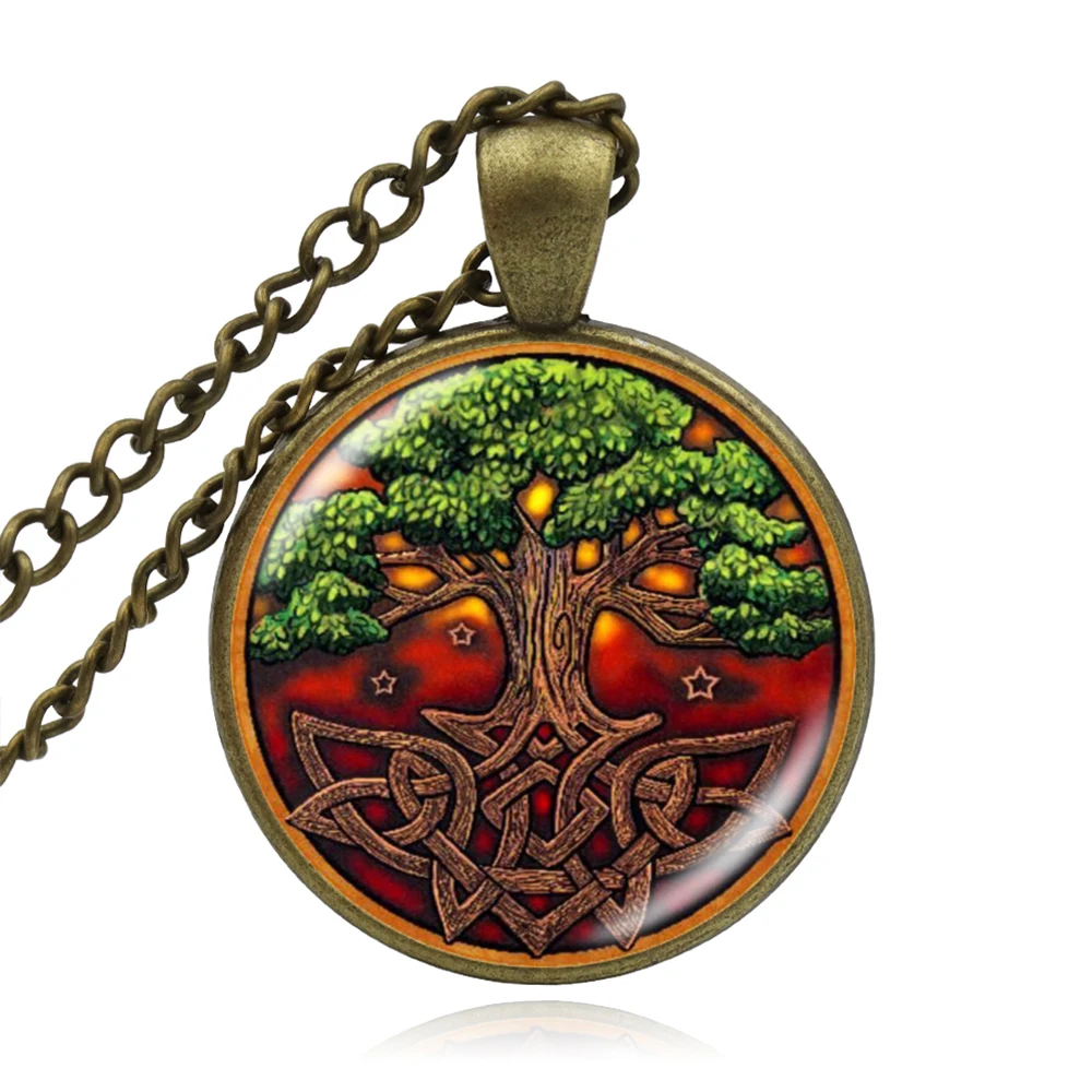 KARAIRIS Fashion Circle Celtic Подвеска из дерева жизни ожерелье чокер эффектное для женщин и
