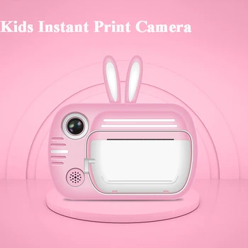 

Kids Camera Children Instant Print Camera Birthday Gifts For Boys Girls 3.5 inch 1080P Cute Cartoon Digital Photo Video Camera