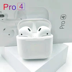 Écouteurs sans fil Bluetooth 5.0 Pro 4, oreillettes de Sport avec boîte de chargement et Microphone 