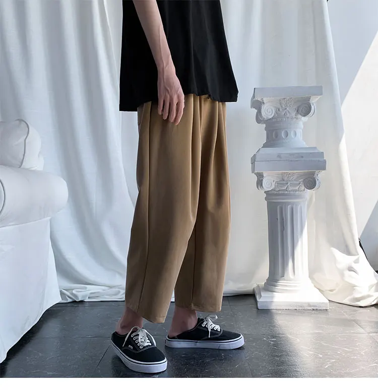 ICCLEK 2021 Fall Pants Men's Casual Pants Oversize Loose Casual Pants Thin Wide Leg Pants Straight Pants Dress Trousers