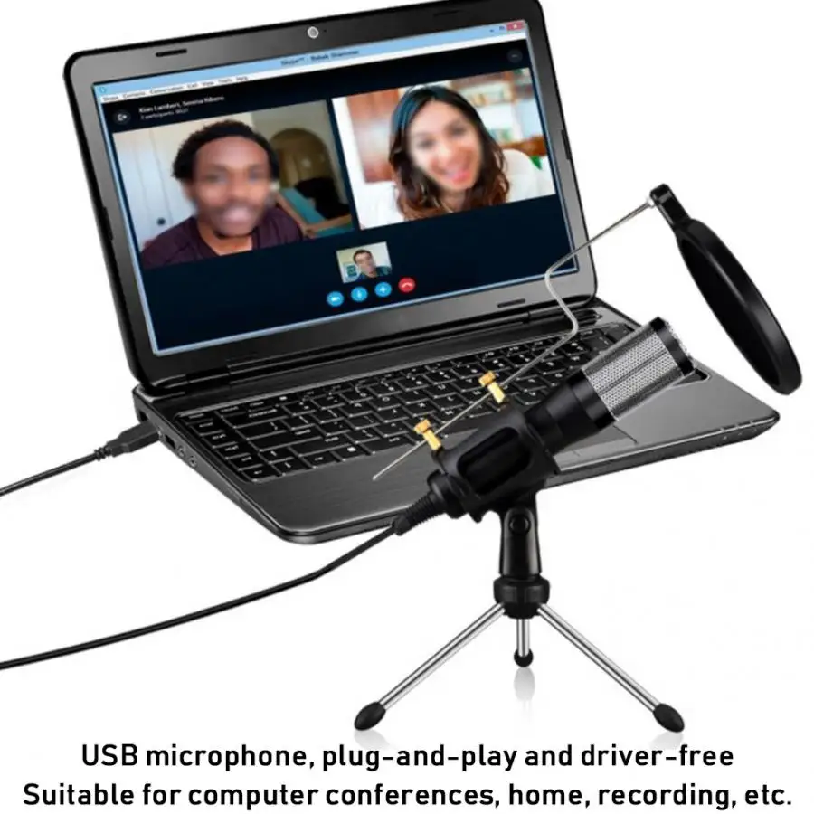 Микрофон USB подключи и играй драйвер бесплатный Домашний Настольный конденсаторный микрофон для компьютерной конференции беспроводной микрофон