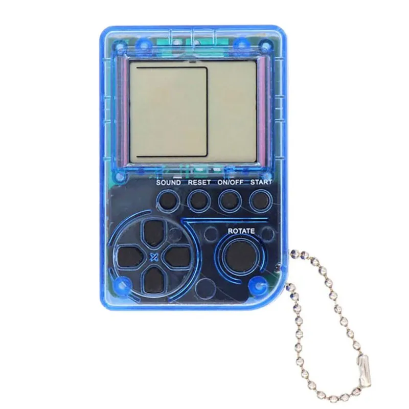 

Mini Keychain Pendant Tetris Game Box Classic Retro Game Console Built-in 26 Games