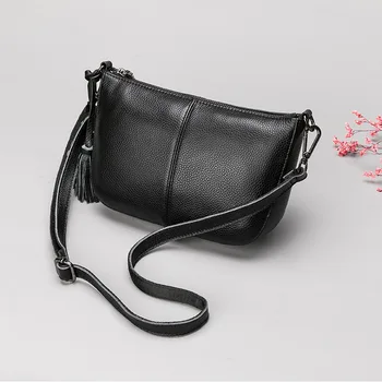 

Leather Lady Bag new hot Type Inclined Single Shoulder Bag Small Head Lady's Leather Bag
