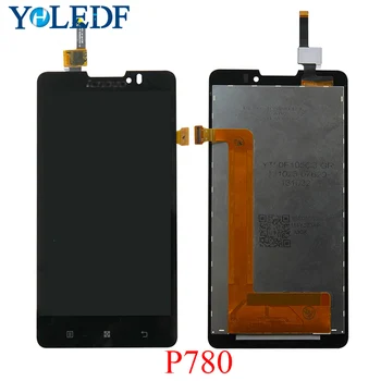 

100% Tested high LCD Dispaly For Lenovo P780 Tela with Touch Panel Screen Digitizer Assembly Replacement parts+frame+Free ship