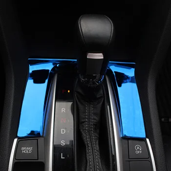 

Car Accessories Gear Shift Panel Cover Sticker Trim for Honda CIVIC 2016 2017 2018 2019 2020 interior stainless steel CarStyling