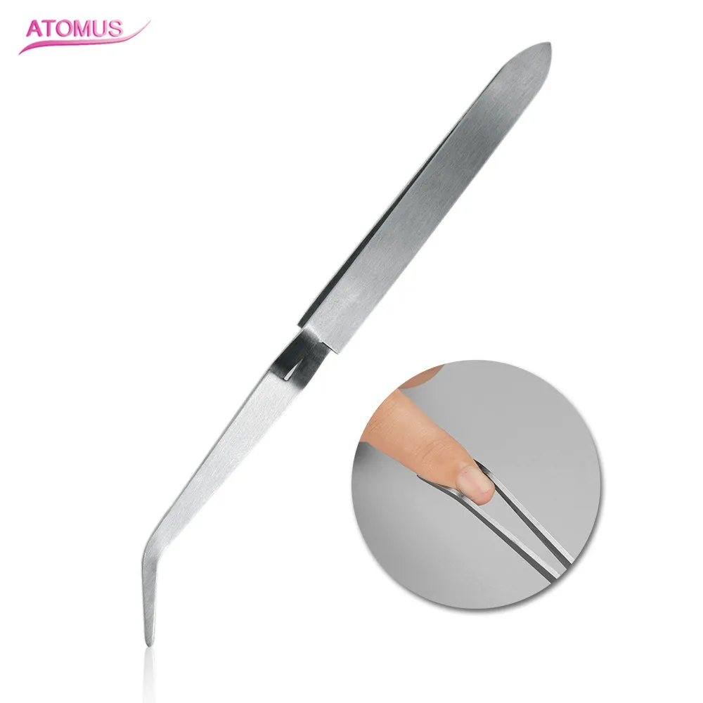 Ногтевой дизайн пинцеты из нержавеющей стали многофункциональный зажим для маникюра кончиков ногтей инструмент для формирования УФ-геля акриловый C кривой кусачки сбор Стразы