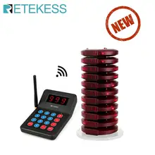 RETEKESS T119 wireless queue paging calling system restaurant pager call customer service pager queue management system coffee ticket dispenser electronic queue management calling system with paper roll