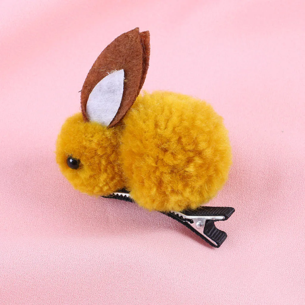 Cute Hair Ball Rabbit Hair Clip Children