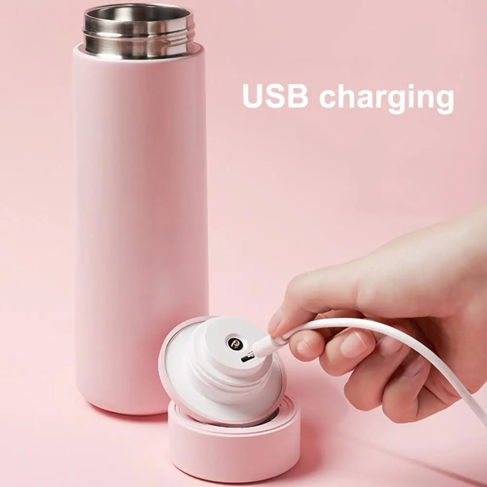 Бутылка для воды из нержавеющей стали чашка с USB зарядкой Умная бутылка