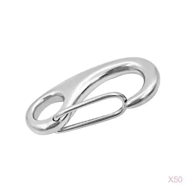 50x316 Пружинные Крючки из нержавеющей стали, застежка на крючок для веревки