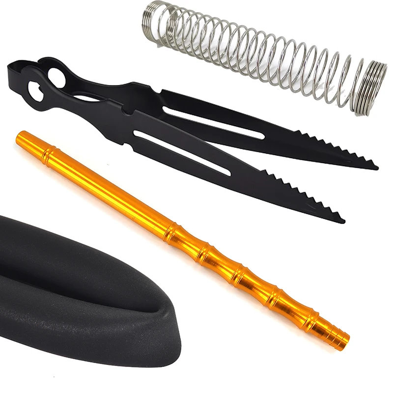 Шланг из нержавеющей стали для кальяна пружина для кальян наргиле алюминиевая ручка Силиконовая трубка уголь щипцы