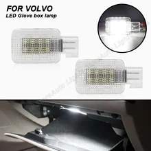 2Pcs LED Glove Box Lamp Light For Volvo C30 2007 2008 2009 2010 2011 2012 2013 C70 2006-2013 S40 S60 2011 2012 2013 V50 XC60