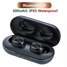 TWS Bluetooth наушники, беспроводные наушники с беспроводной зарядкой, чехол, 3D стерео звук, IPX5, водонепроницаемый чехол для зарядки