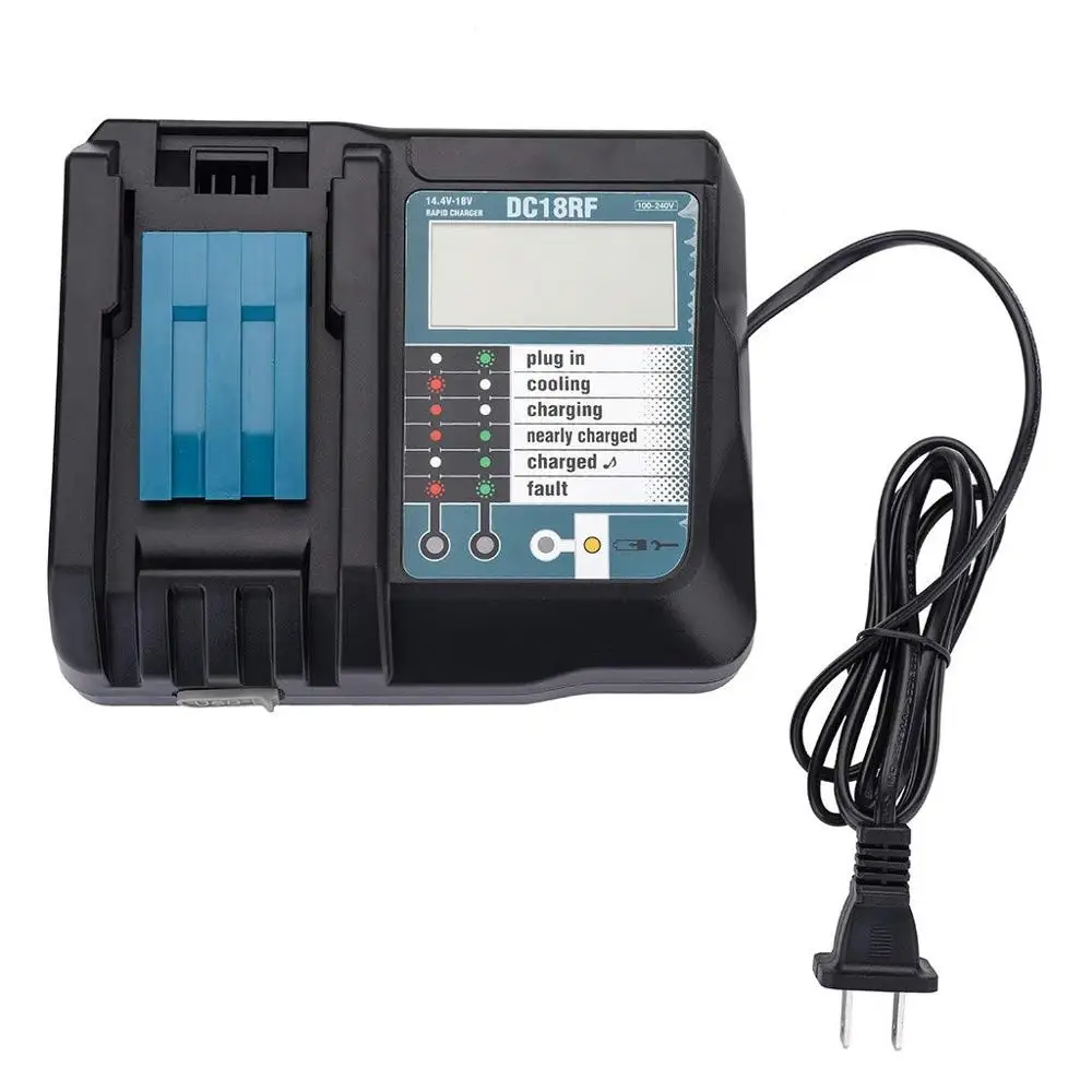 

14.4V 18V Li-Ion Battery Charger Voltage Current Lcd Digital Display For Makita Dc18Rf Bl1830 Bl1815 Bl1430 Dc14Sa Dc18Sc