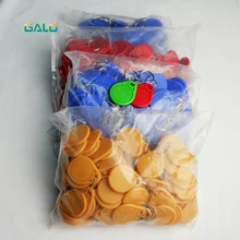 100 pçs 13.56mhz ic m1 keyfobs tag controle de acesso rfid chave finder cartão token comparecimento gestão chaveiro