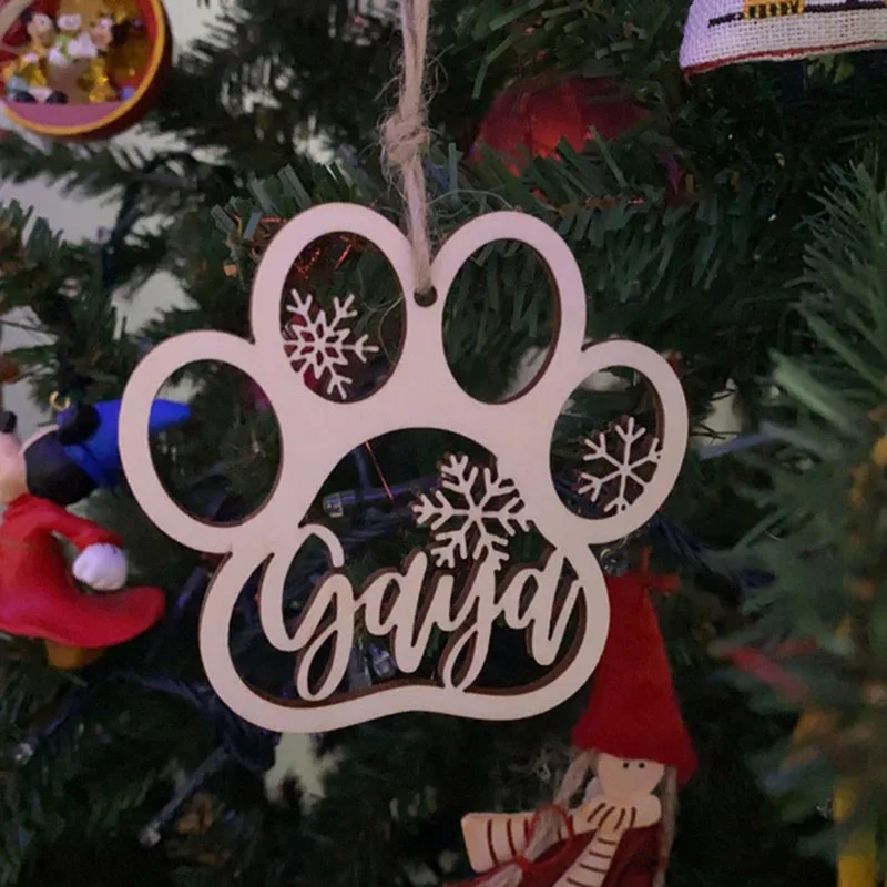 Personalized Dog Christmas Tree Bauble Dog Name Ornament Ball Party Favor Christmas decorations