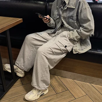 

2020 Spring And Autumn New Couple Youth Popular Solid Color Overalls Sports Pants Fashion Casual Pants Gray / Black M-2XL