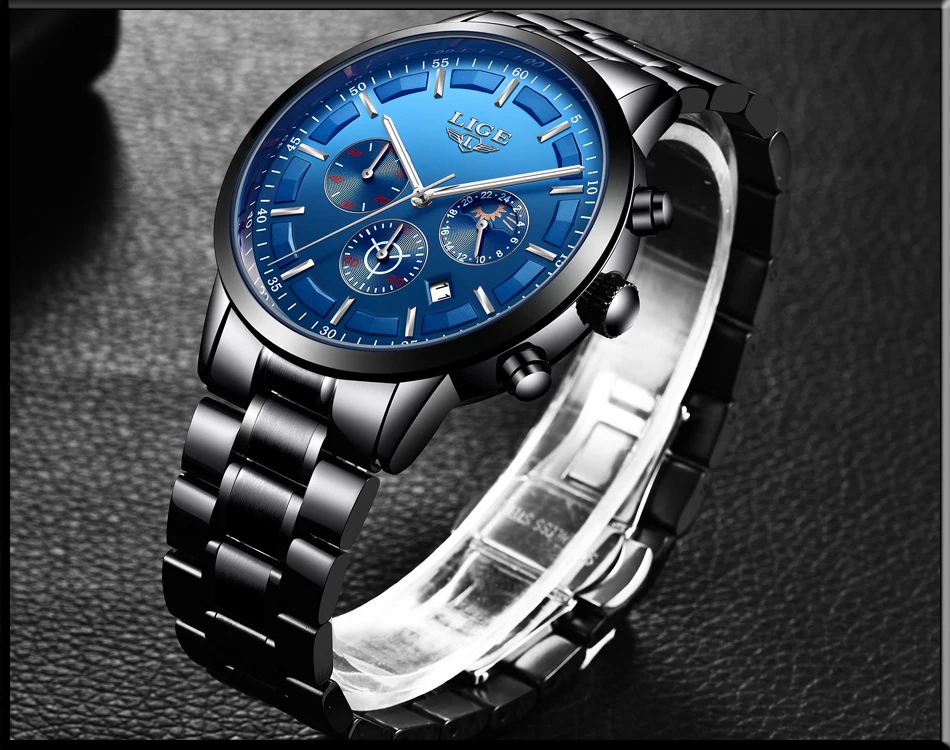 2022 New LIGE Watches Men quartz Top Brand Analog Military male Watches Men Sports army Watch Waterproof Relogio Masculino+Box