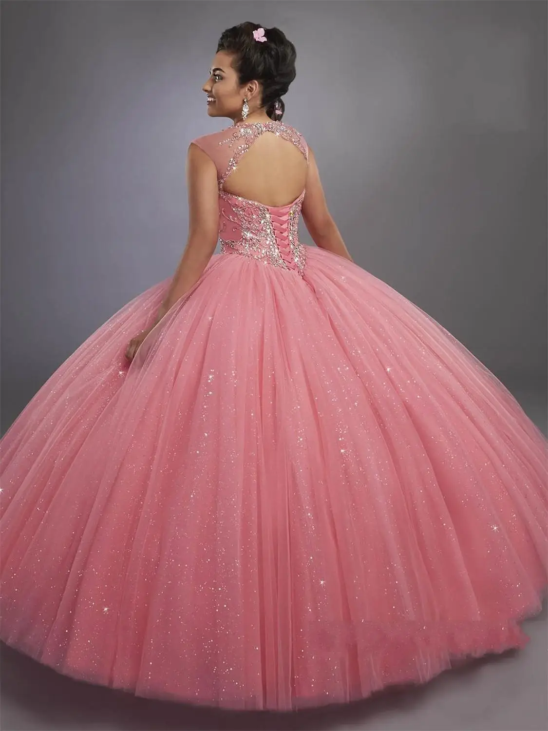 Calypso бальное платье Бальные платья vestidos de quinseanera Роскошные Кристаллы сладкий 15 платье пышные вечерние платья