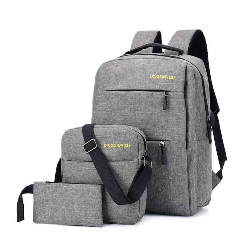 

Hot 3pcs Set Combination Backpack Smart USB Charging Backpack Anti-Spillage Business Computer Bag Support Customized