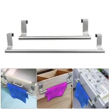 

Stainless Steel Bathroom Towel Rack Kitchen Cabinet Hanging Storage Shelf Support Dropshipping