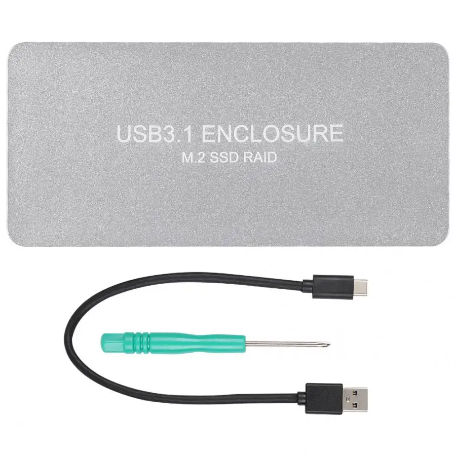 USB3.1 до 2-Порты и разъёмы M.2 SSD Raid жесткий диск HDD чехол с Тип-C