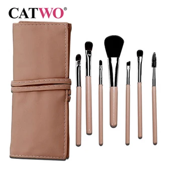 

Catwo Makeup brushes set Professional Natural Synthetic hair brushes Foundation Powder Contour Eyeshadow make up brushes 7 pcs