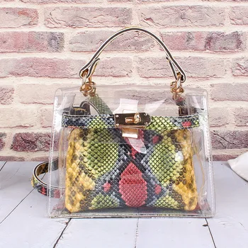 

Jelly Bag Transparent Bag Shoulder Bag Messenger Bag Ladies Bag PVC Material Lady Messenger Bag Korean Style